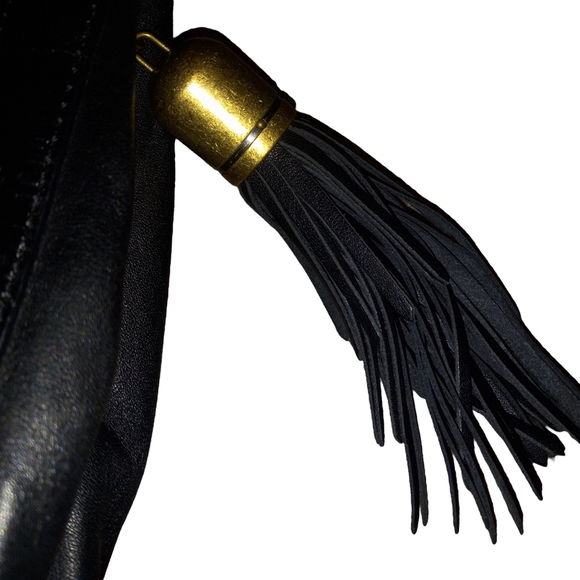 Cole hann vintage black and gold leather purse - Picture 5 of 10